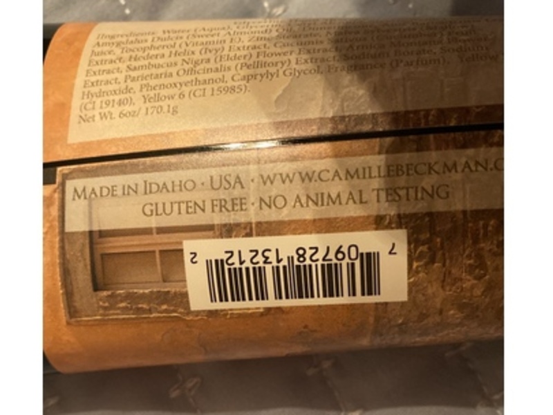 Camille Beckman Glycerine Hand Therapy Cream, Tuscan Honey, 6 oz/170.1 g