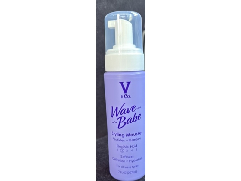 V&Co. Wave Babe Styling Mousse, Flexible Hold, 7 fl oz/207 mL
