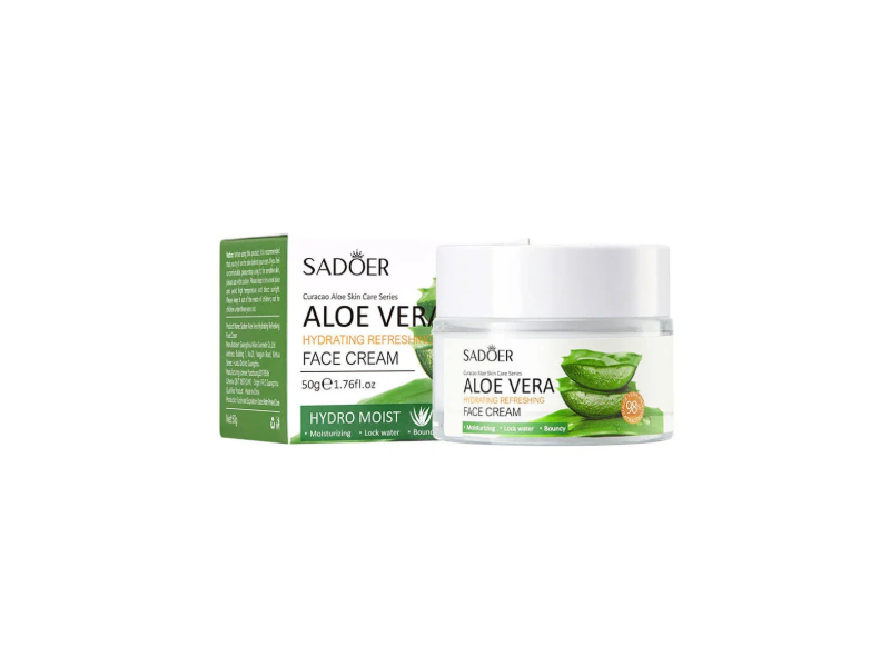 Sadoer Hydrating Refreshing Face Cream, Aloe Vera, 1.76 oz/50 g