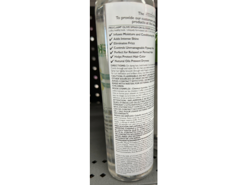 Proclaim Spray On Glosser, Olive, 12 fl oz/355 mL