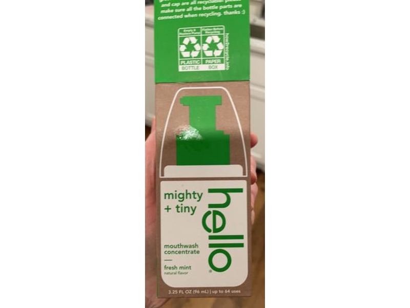 Hello Mouthwash Concentrate, Fresh Mint, 3.25 fl oz/96 mL, Pack Of 2