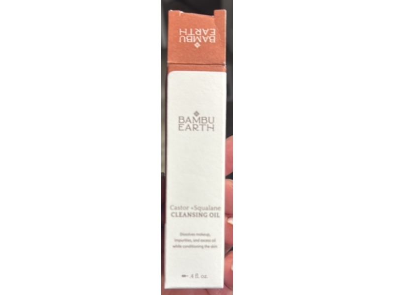 Bambu Earth Cleansing Oil, Castor + Squalene, 0.4 fl oz
