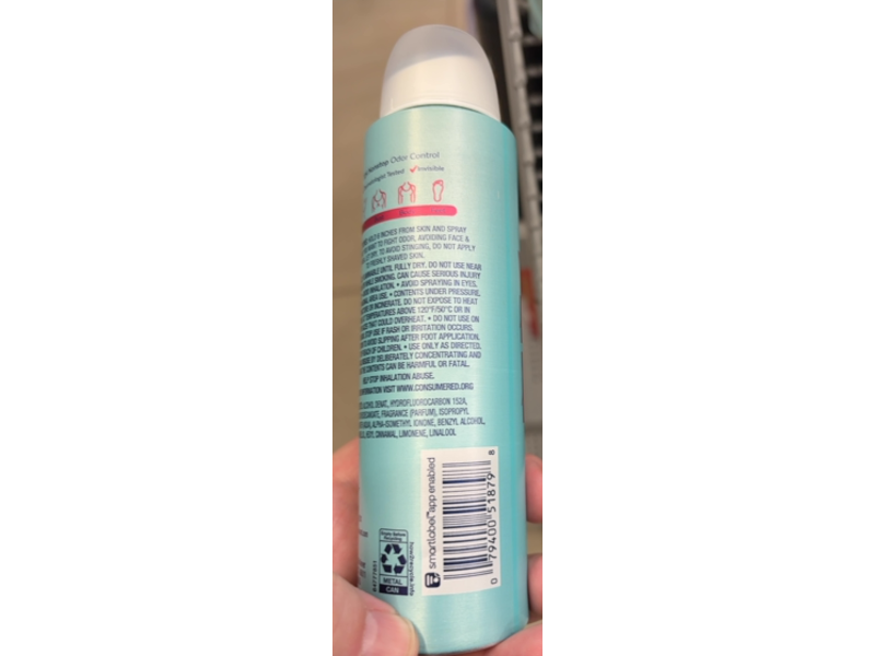 Degree Whole Body Deodorant Spray, Rose & Waterlily Scent, 4 oz/113 g