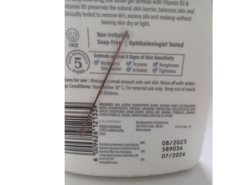 Cetaphil Oily Skin Cleanser, Vitamin B3 + Pro-Vitamin-B5, 236 mL