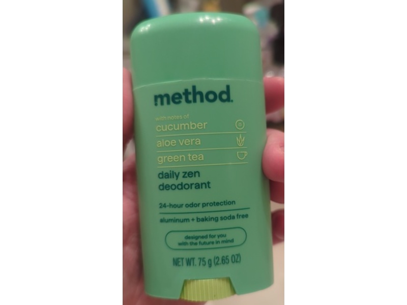 Method Daily Zen Deodorant, Cucumber + Aloe Vera & Green Tea, 2.65 oz/75 g