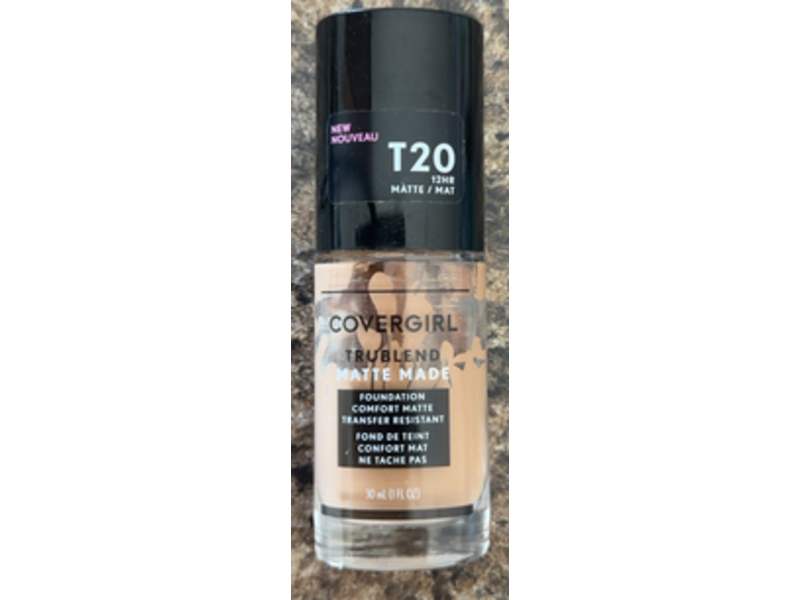 Covergirl Trublend Matte Made Foundation, T20 Soft Honey, 1 fl oz/30 mL