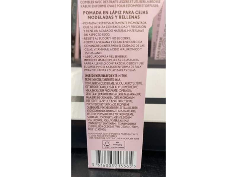 Covergirl Clean Fresh Brow Filler Pomade Pencil, 400 Soft Brown, 0.007 oz/0.2 g