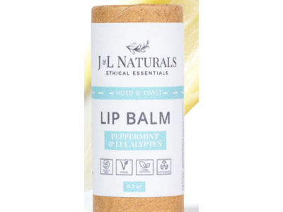 J & L Naturals Lip Balm, Peppermint & Eucalyptus, 0.3 oz