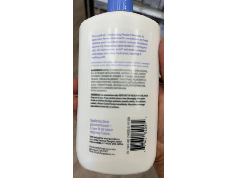 up&up Hydrating Facial Cleanser, 12 fl oz/355 mL