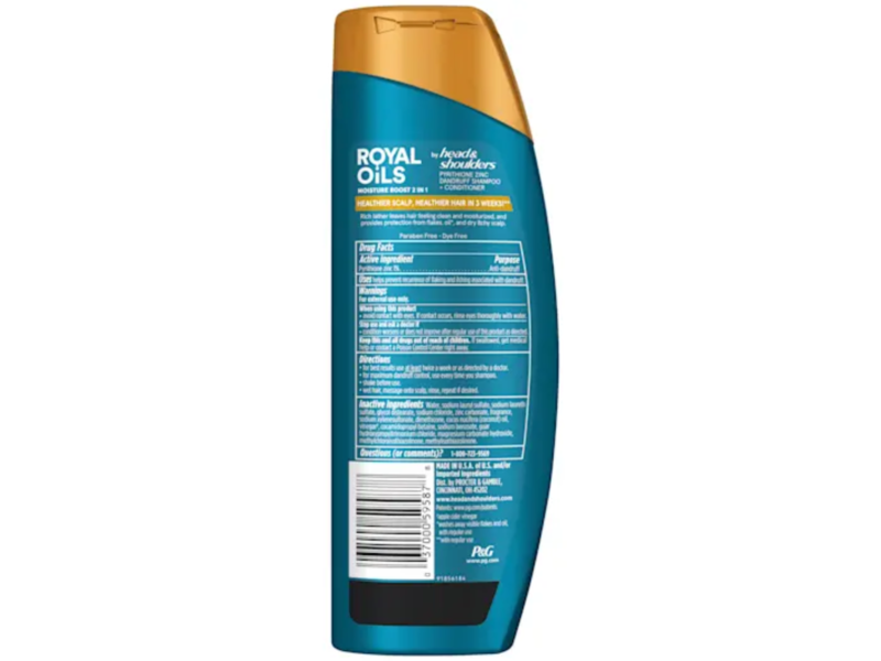 Head & Shoulders Royal Oils Scalp Care Shampoo, Coconut Oil & Apple Cider Vinegar, 12.8 fl oz/380 mL