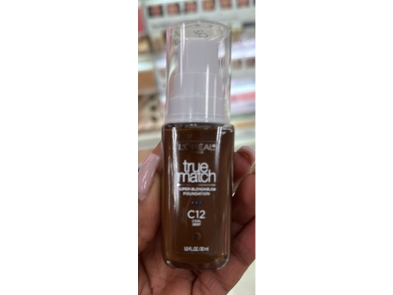 L'Oreal Paris True Match Super-Blendable Foundation, C12 Deep, 1.0 fl oz/30 mL