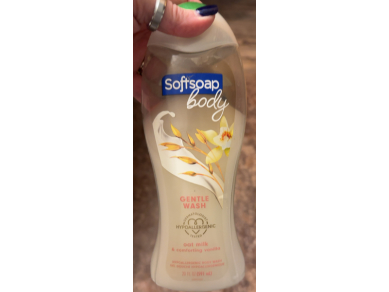 Softsoap Gentle Body Wash, Oat Milk & Comforting Vanilla, 20 fl oz/591 mL, Pack Of 4