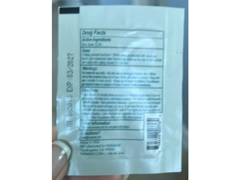 Ranavat Brightening Mineral Sunscreen, SPF 50+, 2 mL