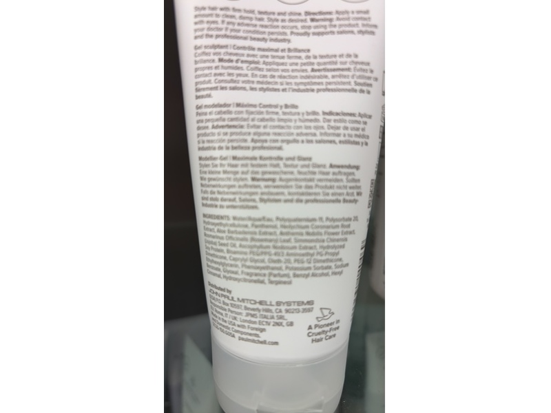 Paul Mitchell Super Clean Sculpting Gel, Firm Hold Maximum Control + Shine, 5.1 fl oz/150 mL