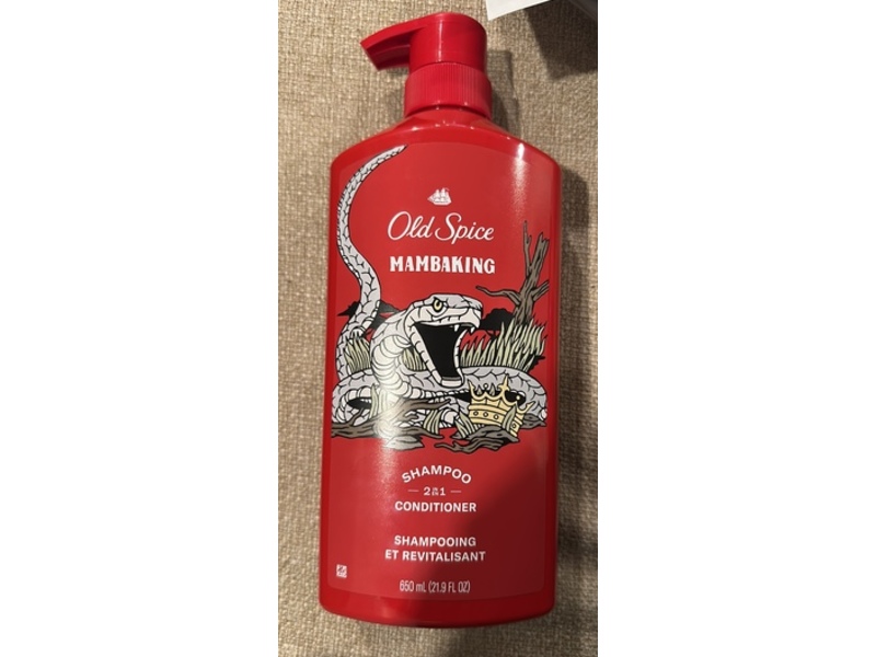 Old Spice Shampoo & Conditioner, Mambaking, 21.9 fl oz/650 mL, Pack Of 2