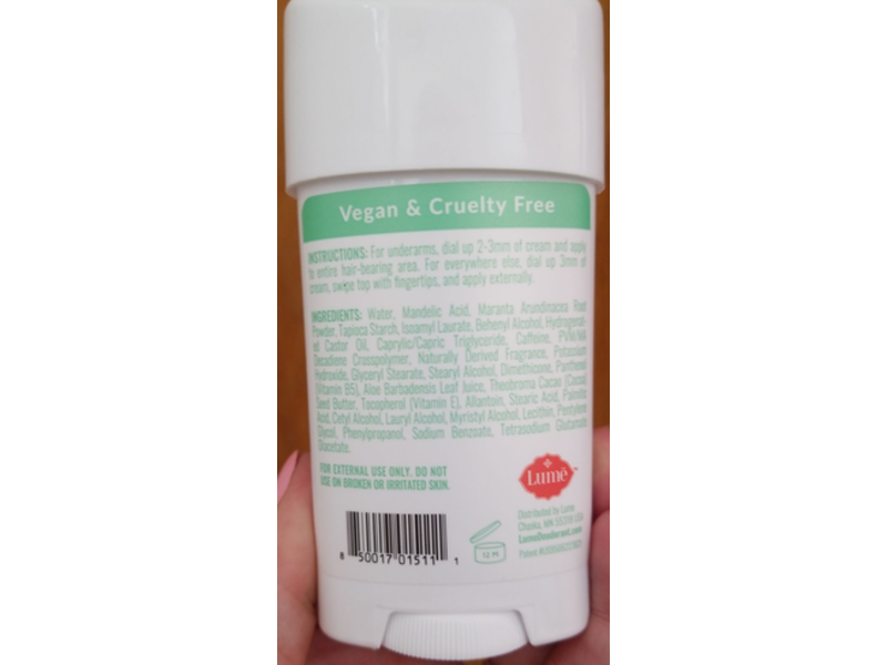 Lume Whole Body Deodorant, Sweet Lily, 2.2 oz / 62 g