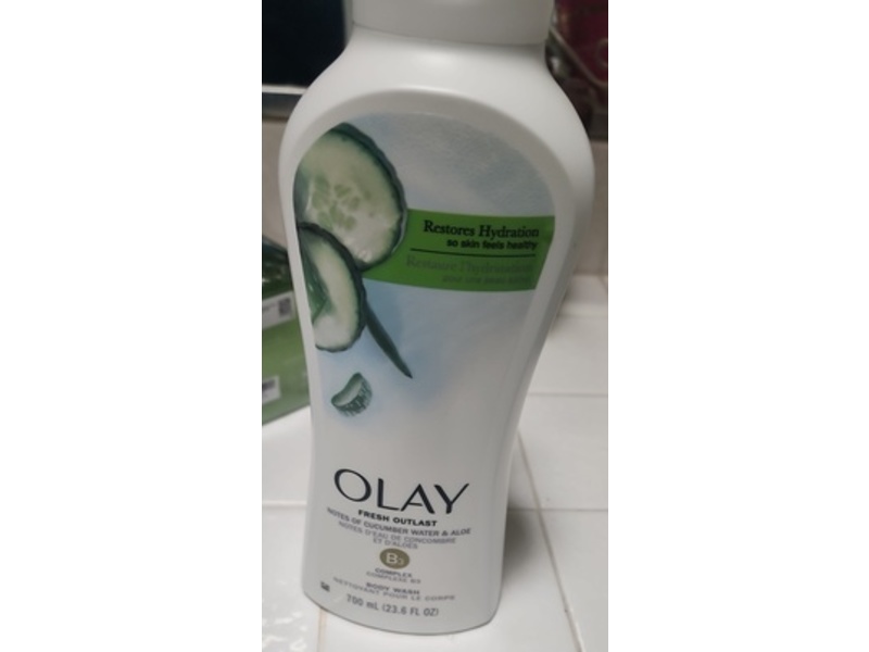 Olay Restores Hydration Body Wash, Cucumber Water & Aloe, 23.6 fl oz/700 mL