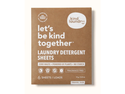 Kind Laundry Let's Be Kind Together Laundry Detergent Sheets, 0.53 oz/15 g, 6 Count