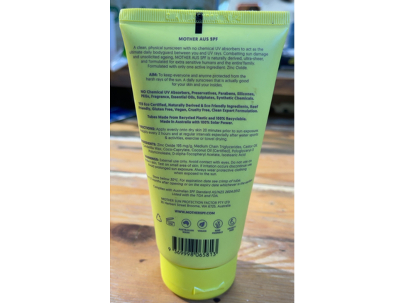 Mother Natural Physical Sunscreen, SPF 30, 4.2 oz/120 g