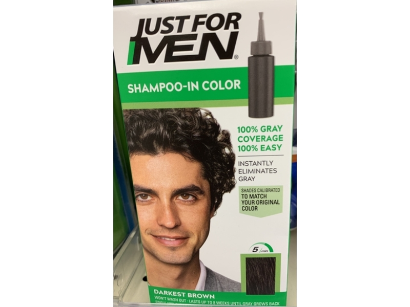 Just For Men Shampoo In Color, Darkest Brown, 1 Application, Pack Of 6