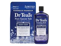 Dr Teal's Foaming Bath Salt, Snowy Night, 34 fl oz/1000 mL - thumbnail 1
