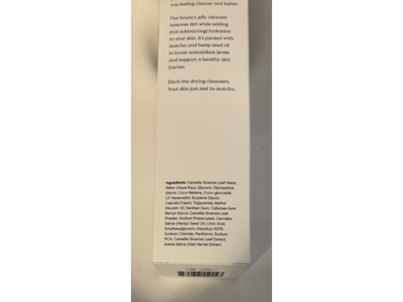 Krave Beauty Matcha Hemp Hydrating Cleanser Face Wash, 4.05 fl oz/120 mL