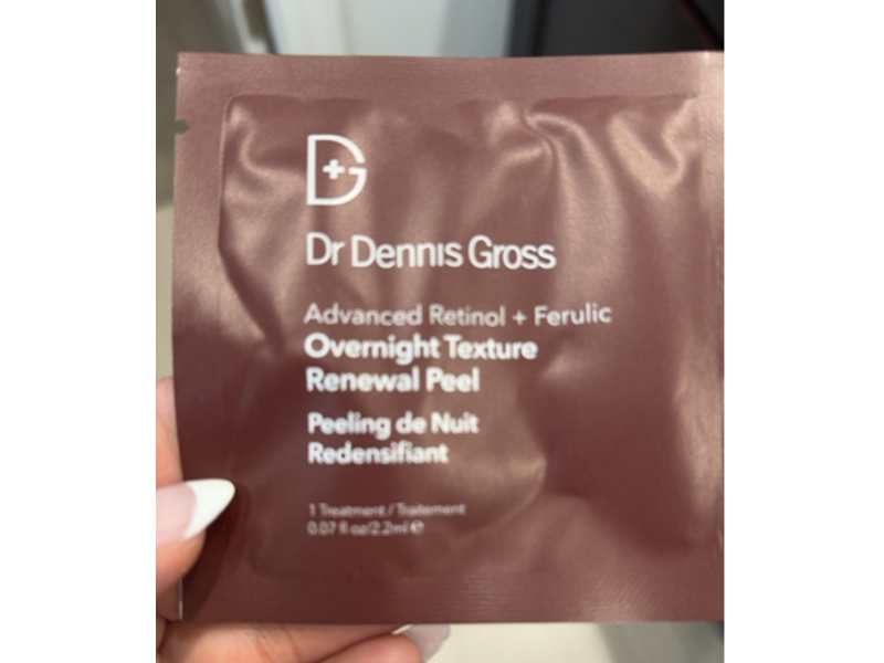 Dr Dennis Gross Overnight Texture Renewal Peel, Advanced Retinol Ferulic, 0.07 fl oz/2.2 mL, Pack Of 16