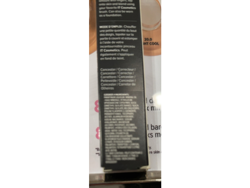 It Cosmetics Bye Bye Under Eye Full Coverage Anti-Aging Waterproof Concealer, Light Buff, 0.40 fl oz/12 mL