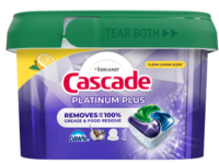 Cascade Platinum Plus Dishwasher Detergent Pods, Clean Lemon Scent, 31 Count - thumbnail 1