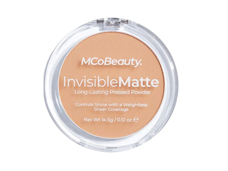 MCoBeauty Invisible Matte Long Lasting Pressed Powder, Natural Beige, 0.51 oz/14.5 g