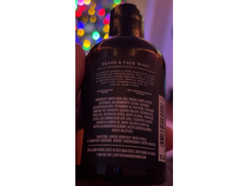 Bath & Body Works Men Beard & Face Wash, 4 fl oz/118 mL
