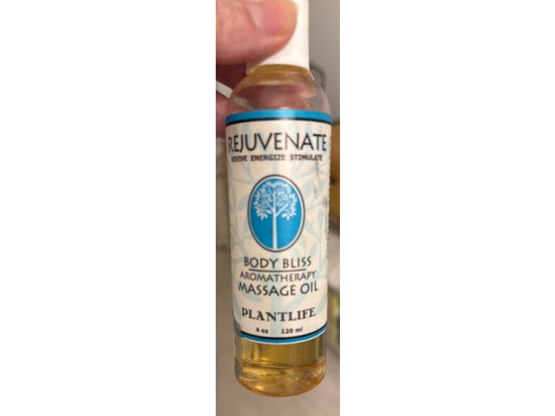 Plantlife Body Bliss Aromatherapy Massage Oil, Rejuvenate, 4 oz/120 mL