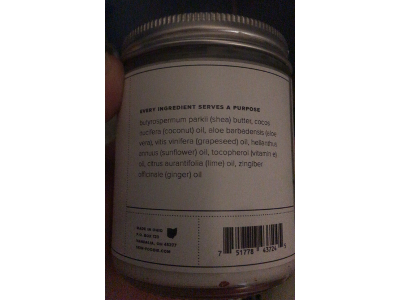 Skin Foodie Body Butter, Lime+Ginger