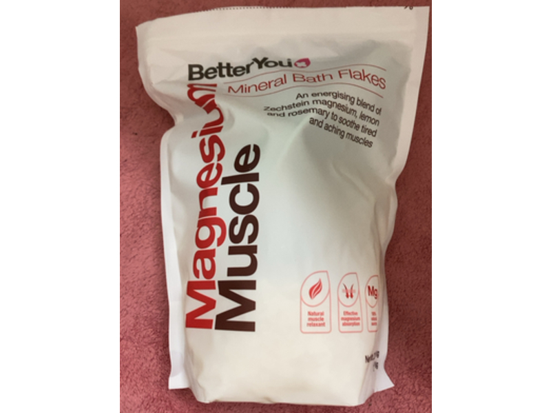 Better You Magnesium Muscle Mineral Bath Flakes, 36.8 oz/1 kg