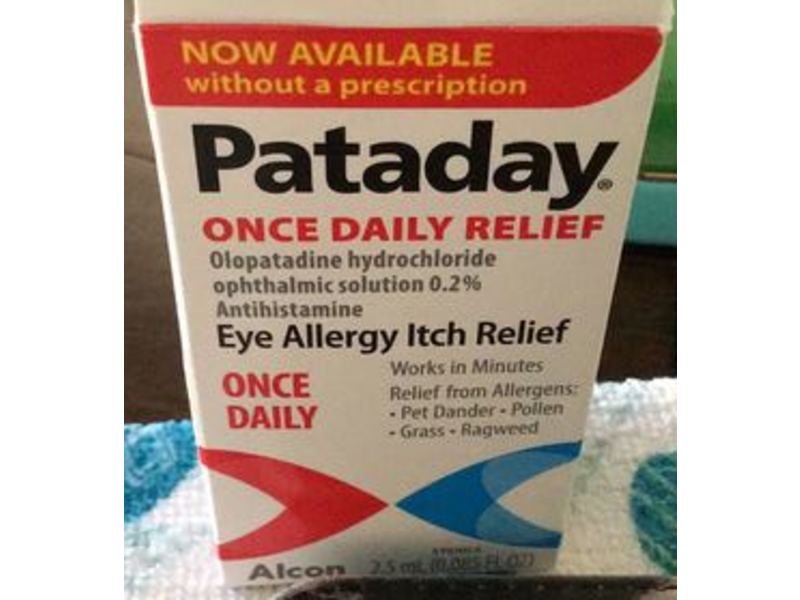 Alcon Pataday Once Daily Relief Eye Allergy Itch Relief, 0.085 fl oz/2.5 mL