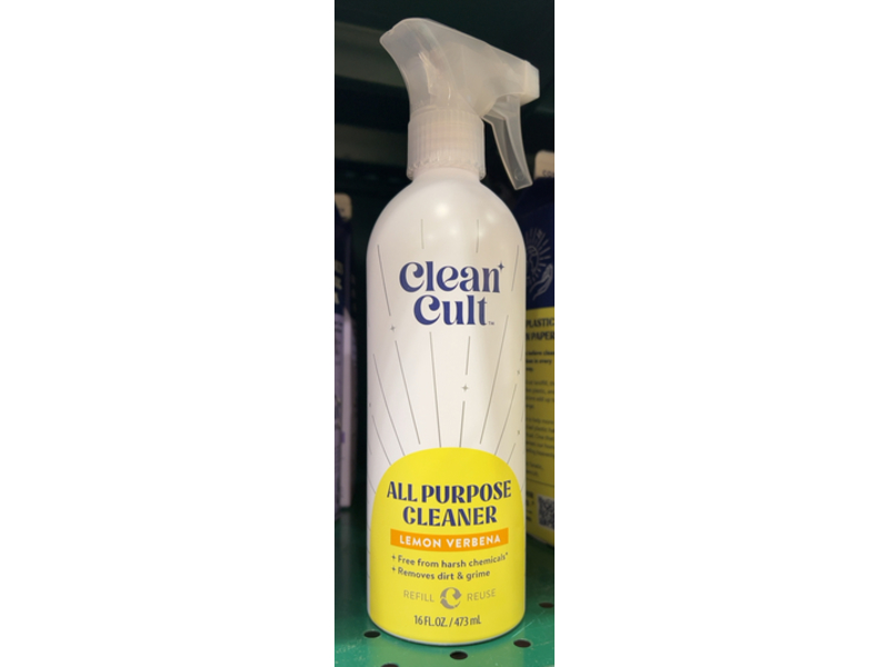 Clean Cult All Purpose Cleaner, Lemon Verbena, 16 fl oz/473 mL