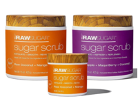Raw Sugar Brightening + Nourishing Sugar Scrub Set, Pineapple + Maqui Berry + Coconut & Raw Coconut + Mango - Image 2