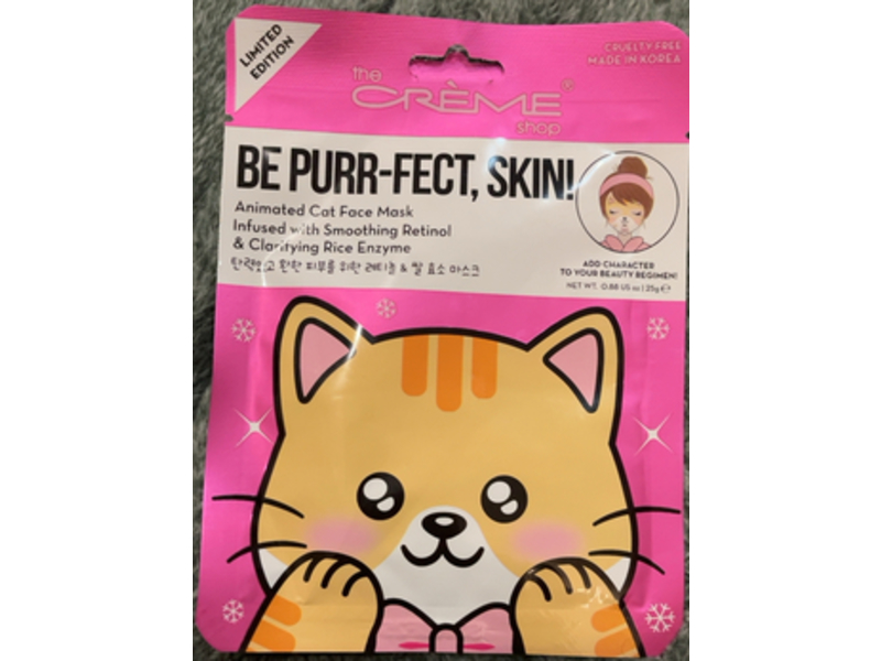 The Cream Shop Be Purr-fect Skin Face Cat Mask, 0.88 oz/25 g