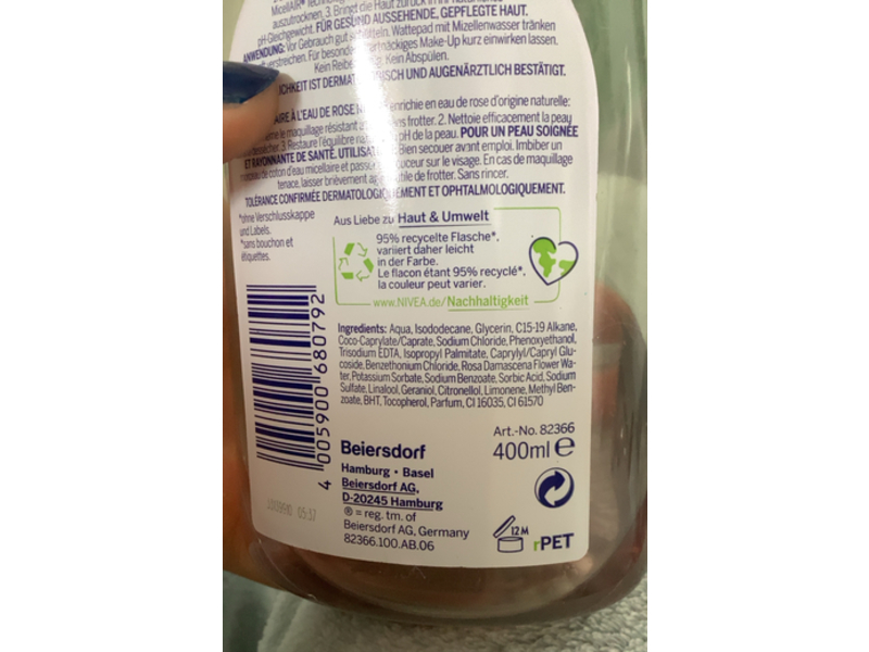 Nivea Rose Water Micellar Water, 400 mL