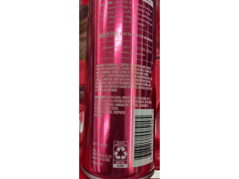 Suave Max Hold Hair Spray, Unscented, 11 oz/312 g