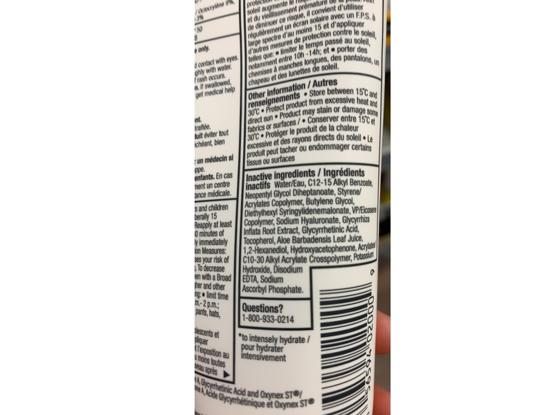 Eucerin Complete Hydration Sunscreen Lotion, SPF 50, 150 mL