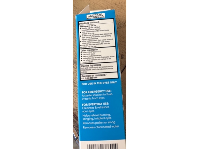 Kroger Sterile Eye Wash Eye Irrigating Solution, 4 fl oz/118 mL