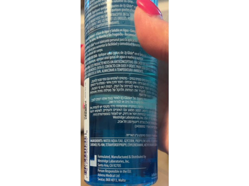 Id Glide Natural Feel Water-Based Personal Lubricant, 8.5 fl oz/250 mL