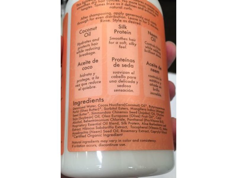 Shea Moisture Curl& Shine Conditioner, Coconut & Hibiscus, Silk Protein & Neem Oil, 13 fl oz/384 mL