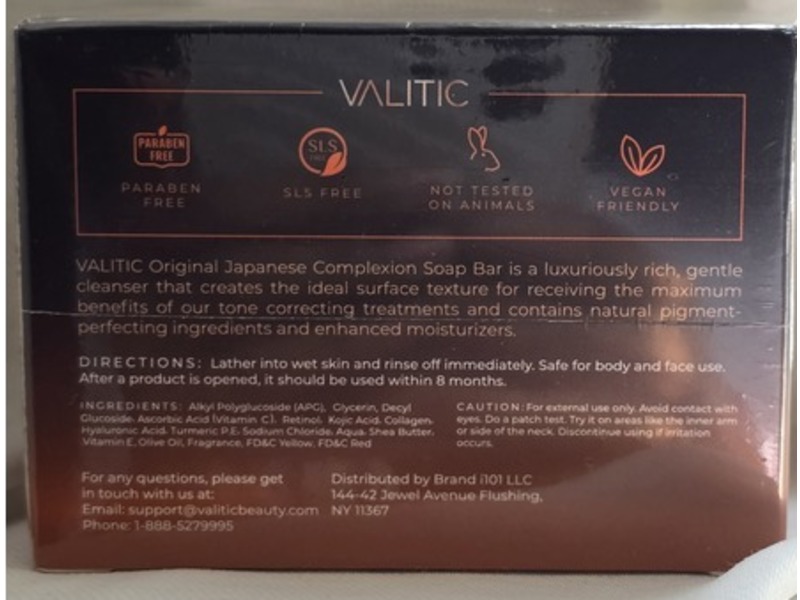 Valitic, Kojic Acid Dark Spot Remover Natural Soap Bars, Pack Of 2