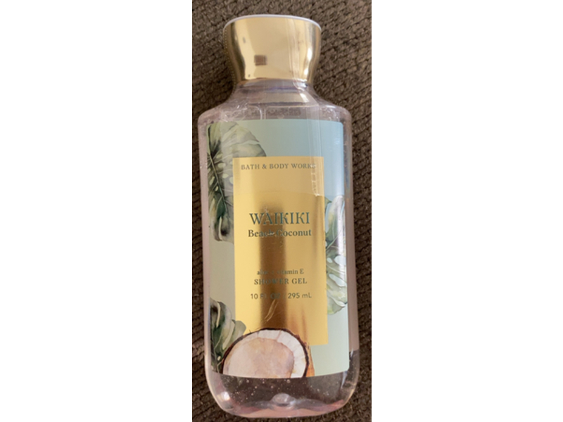 Bath & Body Works Waikiki Beach Coconut Shower Gel, 10 fl oz/295 mL