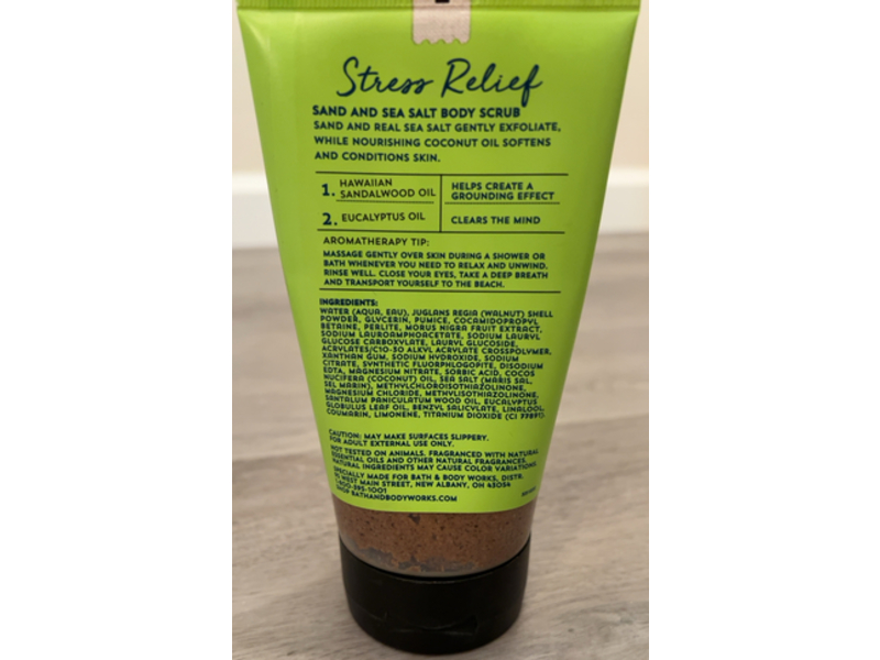 Bath & Body Works Stress Relief Body Scrub, Sandalwood & Eucalyptus, 6.6 oz/187 g