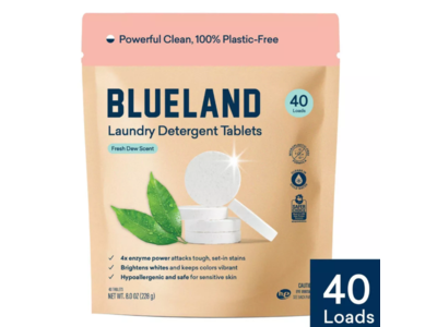 Blueland Laundry Detergent Tablets, Fresh Dew Scent, 40 Loads, 8 oz/228 g