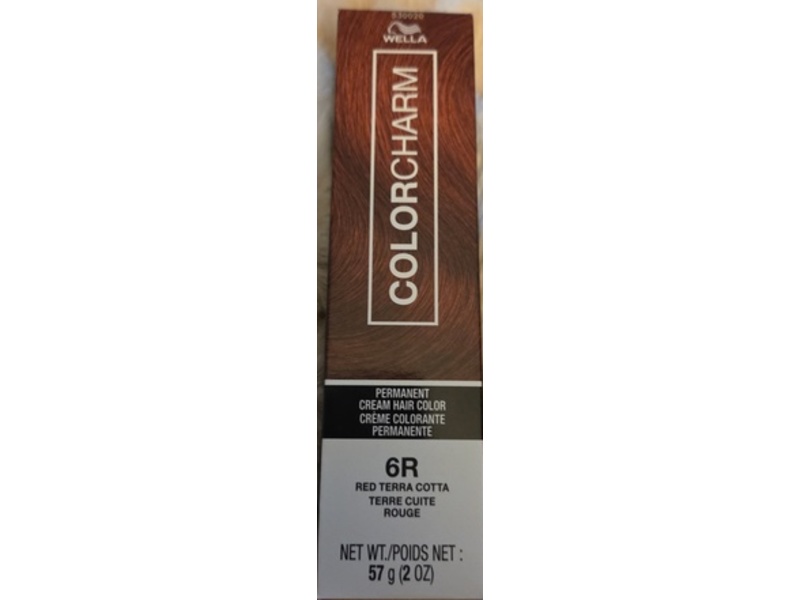 Wella Colorcharm Permanent Cream Hair Color, 6R Red Terra Cotta, 2 fl oz/57 g