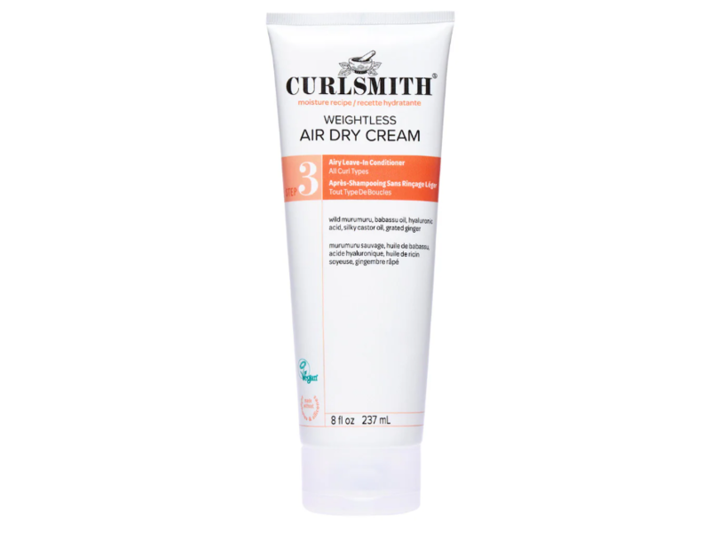 Curlsmith Weightless Air Dry Leave-in Conditioning Cream, Step 3, 2 fl oz/59 mL